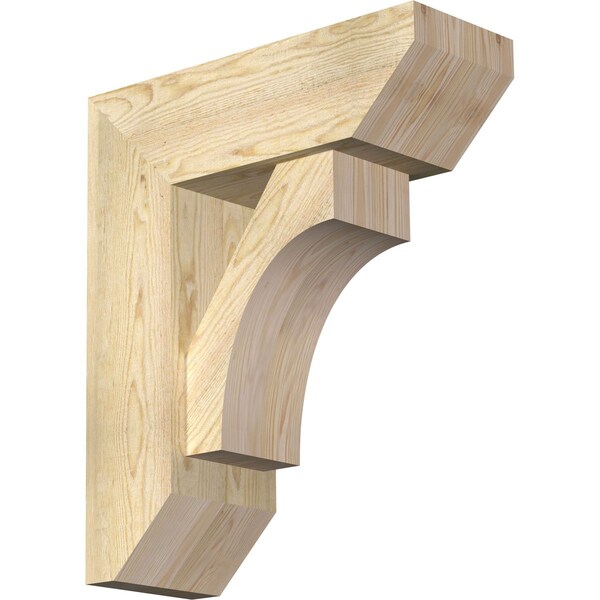 Ekena Millwork Westlake Slat Rough Sawn Bracket w/ Offset Brace, Douglas Fir, 8"W x 22"D x 26"H BKT0806X22X26WTL06RDF - main